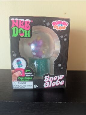 NeeDoh Snow Globe Squishy Toy - Green & Purple